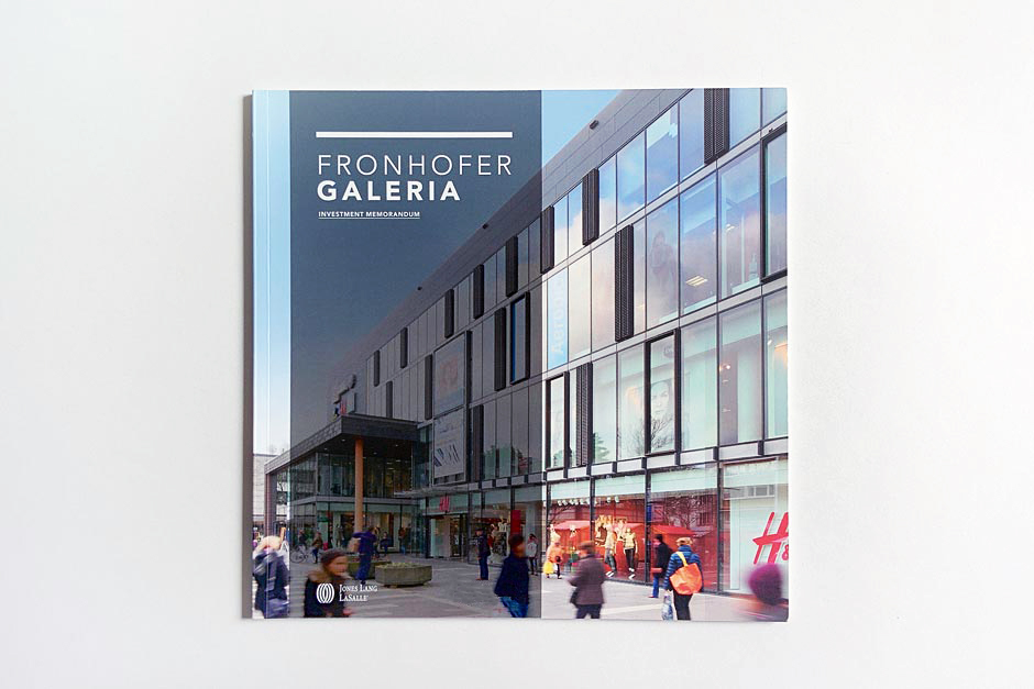 Fronhofer Galeria, Investment Memorandum, Real Estate Marketing, Immobilienvermarktung, Editorial Design