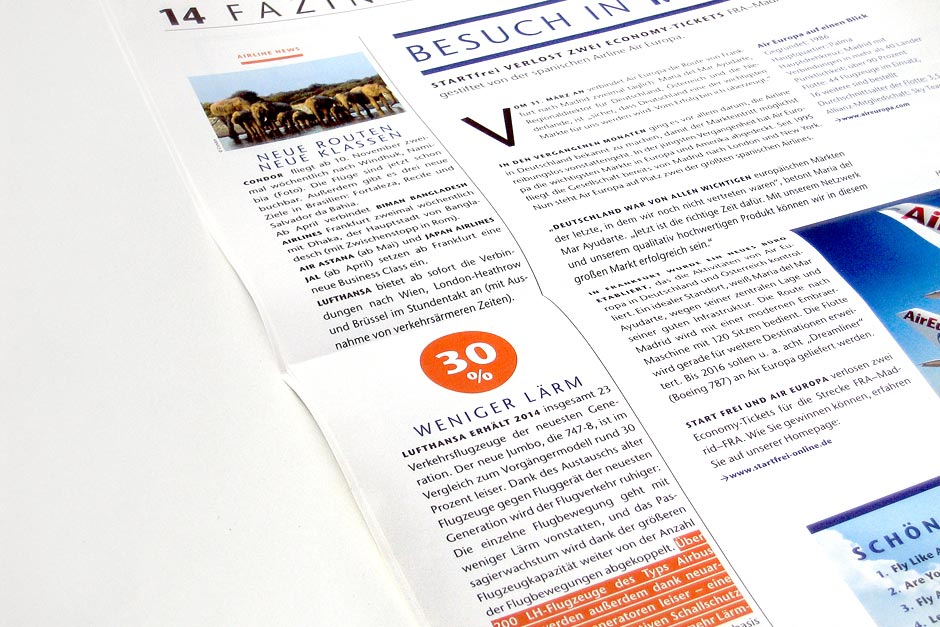 Startfrei, Editorial Design, Corporate Publishing, Corporate Design, Fraport